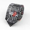 Classic Fashion Men's Skinny Tie Colorful Musical Notes Printed Piano Guitar Polyester 5cm Width Necktie Party Gift Accessory