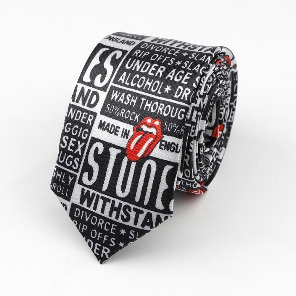 Classic Fashion Men's Skinny Tie Colorful Musical Notes Printed Piano Guitar Polyester 5cm Width Necktie Party Gift Accessory