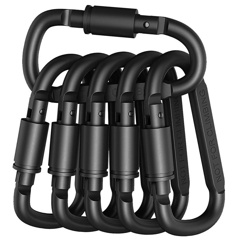 4-6Pcs Carabiner Set For Key Camping Survival Edc Outdoor Keychain Clip Alloy Aluminum Tactical Caribiner Hook Karabiners Set