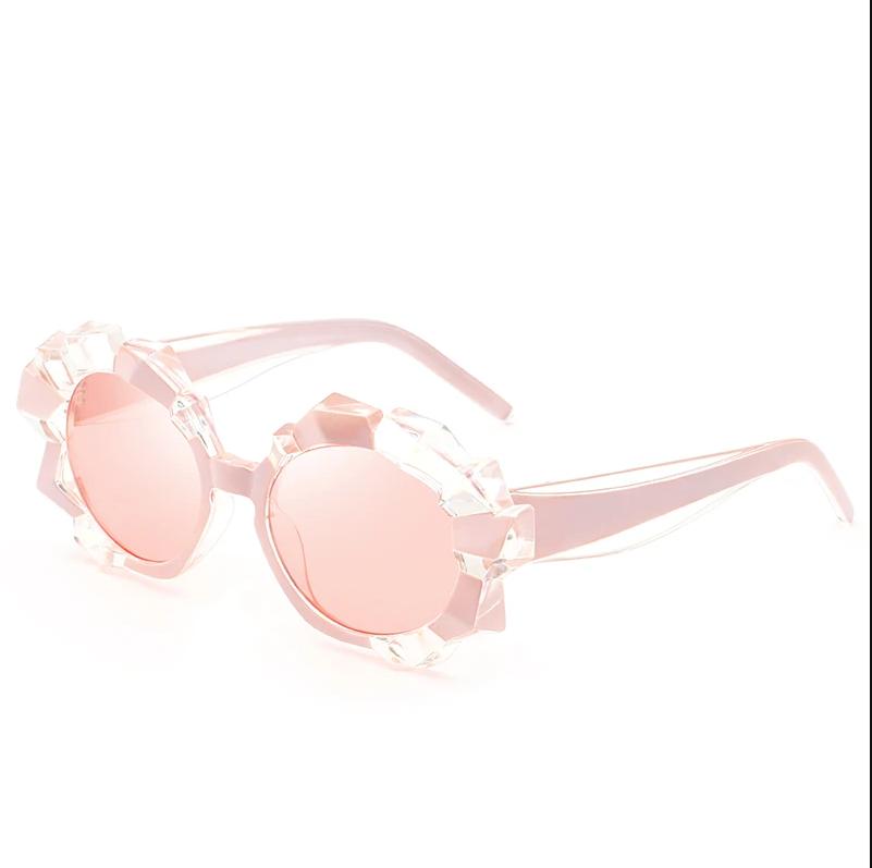 Irregular Plastic Frame Pink Lens Myopia Sunglasses With Degree Polarized Sun Glasses For Women Prescription 0 -0.5 -0.75 To -6
