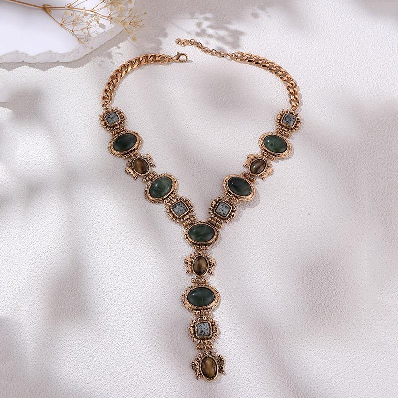 Colier Lanț Lung pentru Pulover Bijuterii de Damă Toamnă și Iarnă Atmosferă Exagerată de Industrie Grea