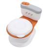 Potty Training Toilet Splash Guard Portable Toddler Potty Chair with Flushing Sound Tissue Dispenser for Baby Kids