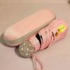 Luxury Rhinestone Capsule Umbrella Anti UV Sunscreen Folding Umbrella Portable Travel Girls Sunshine Umbrella Bling Rain Gear