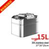 Stainless Steel Fuel Can - 304 Gasoline & Diesel, 10L/20L/30L, Thickened Portable Car Spare Tank