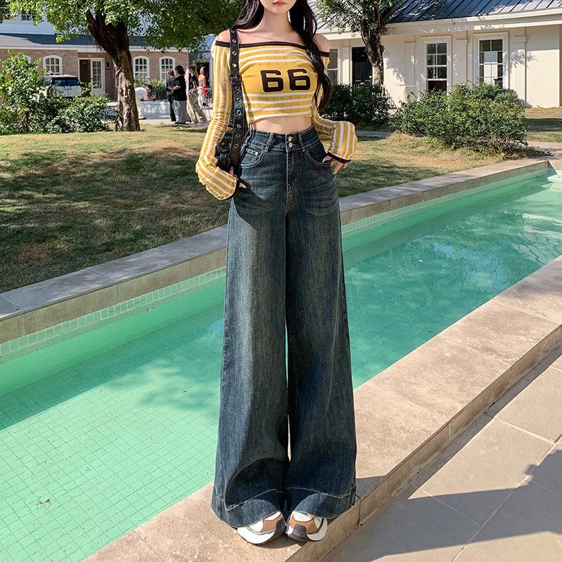 Women s High Waist Wide Leg Jeans - Pear-Shaped Fit, Petite, Elasticized Waist, Good Drape 2XL