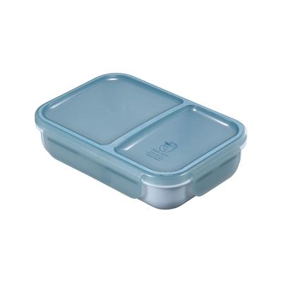 CB Japan Rice Boy Bento Secure with Double Sealing To Prevent DSK Box, 700ml, Antibacterial, Blue, 4-Point Locking, Leaks,