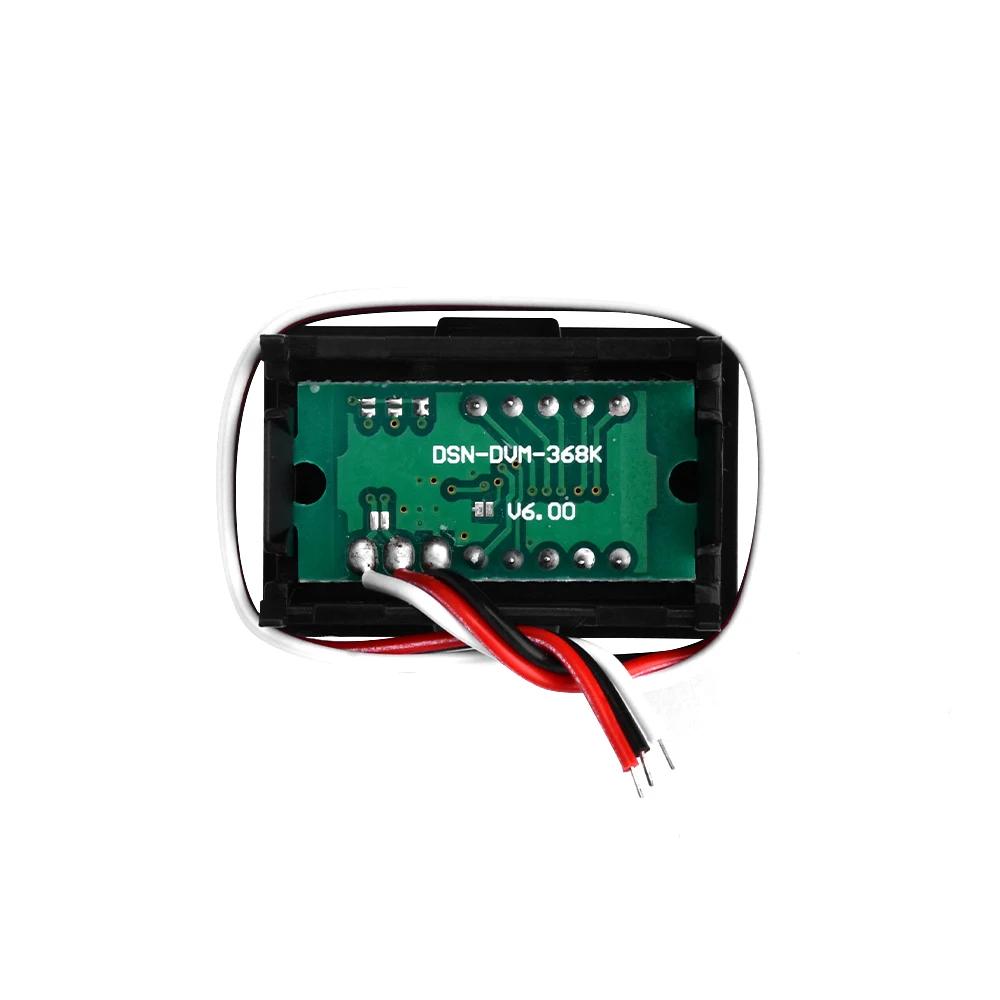 DC 3-30V Digital Voltmeter Voltage Tester Gauge LED Display 3-wire Cable Volt Meter for Car Motor Panel Mount 0.36 Inch