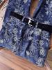 Winter 2026 High-Waisted Blue Chic Retro Embroidered Jeans - Plus Velvet Thickened Straight Leg Pants