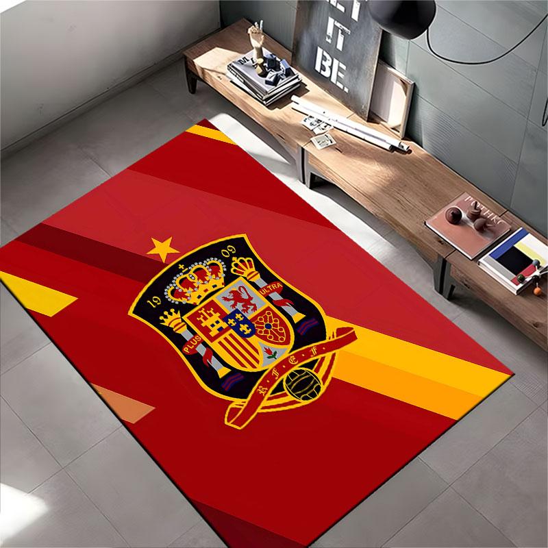Spain Football Emblem Carpet suitable as a non-slip mat for the living room or bedroom sofa