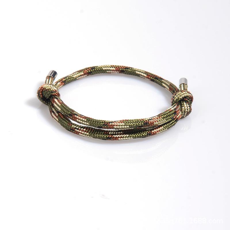 Rope Woven Bracelet for Men Adjustable Fashion Versatile Simple Paracord