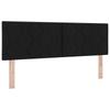 Box Spring Bed with Mattress Black 140 X 190 Cm Fabric