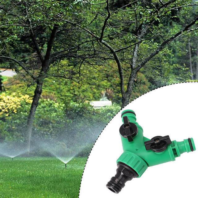 2-Wege-Garten-Wasserrohr-Verbindungsstücke Rohradapter Y-Form Schlauchverteilerventil Drei-Wege-Kunststoffventil mit Schalter