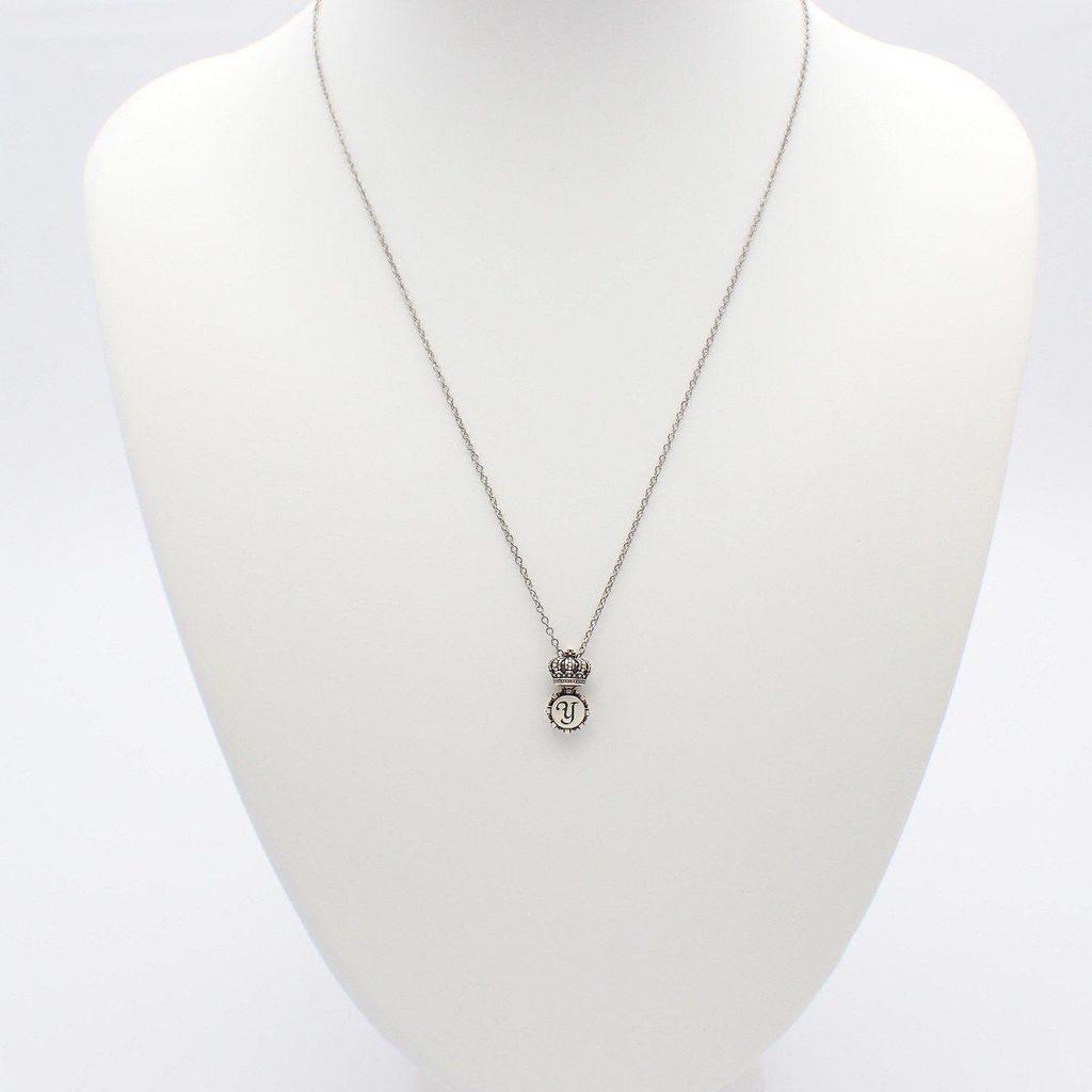 Used JUSTIN DAVIS DREAM TIME Crown Initial Y Necklace Silver 925 [Ioki Pawnshop]