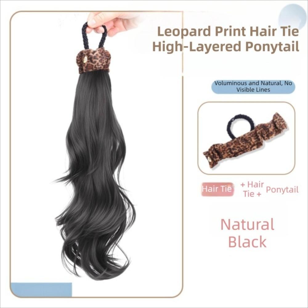 Ponytail Holder Long Wavy Ponytail Hair Fixed Elastic Hair Bands Ponytail  for Kids and Women