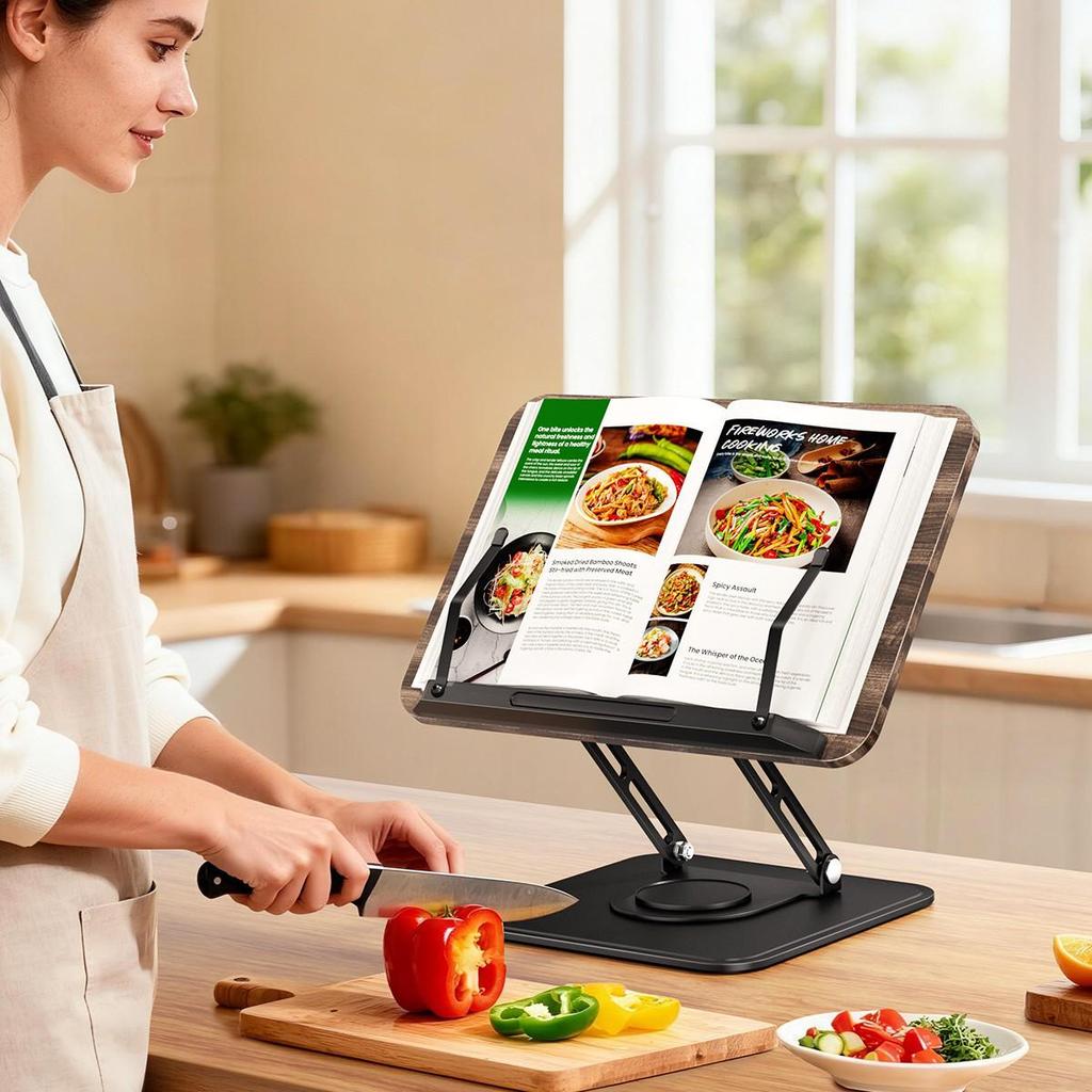 Height Adjustable 360° Rotating Book Stand and Holder B7