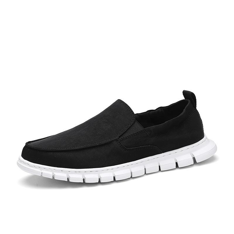 Couple Dude Loafers Trendy Casual Shoes Men's Canvas Shoes Foreign Trade Foot Cover Lazy One Pedal Women's Shoes