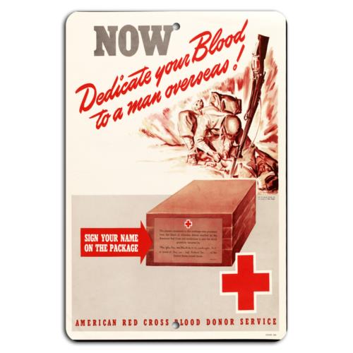 Join the Call Dedicate Your Blood to Support Overseas HeroesAluminumtin sign 20x30cm（7.8x11.8inch）