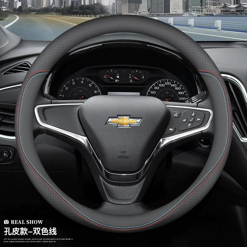 Pro Chevrolet Cruze Malibu Cavalier Equinox Trax Blazer Traverse Kožený Potah Volantu Ultra-tenký Protiskluzové Příslušenství