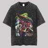 Vintage Washed Men's T Shirts Code Geass Anime Printed Clothes Casual Men's Clothing Women's T Shirt