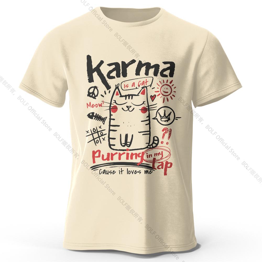 

Футболка унисекс с японским котом, 100% органический хлопок, свободный крой, расписанная вручную футболка с рисунком котенка для взрослых, стиль кавайи XXL бежевый