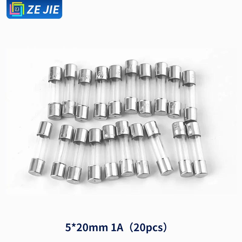 5×20mm Glass Tube Fuse 250V Current Ratings: 0.5A 1A 2A 3A 4A 5A 10A Fuses4