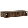 Wall Mounted Side Table Smoked Oak Wood Based Material