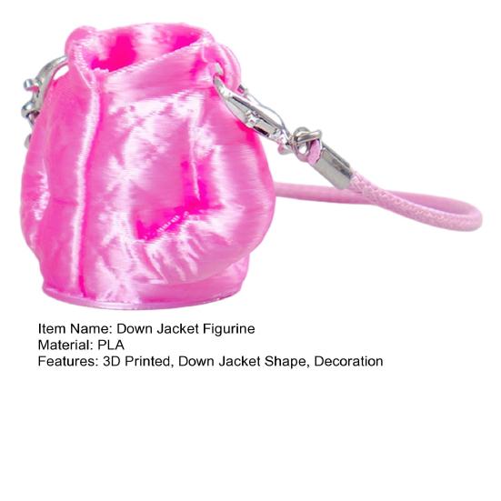 1/5 st 3D-printad dunjacka figurin Mini dunjacka staty Ryggsäck Hängande dekoration Hemkontor Bil Skrivbords prydnad