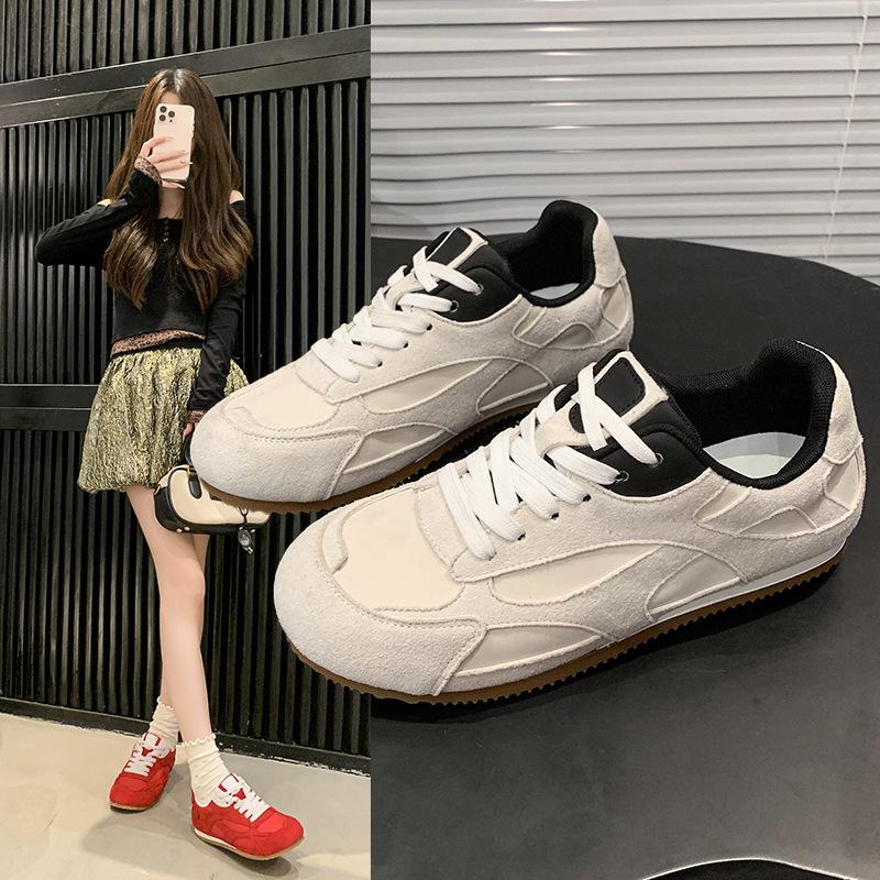 

Популярные туфли Форреста Гампа женские 2025 новая летняя универсальная обувь на плоской подошве красное манго студенческая спортивная и для досуга обувь для моральной подготовки 40 бежевый