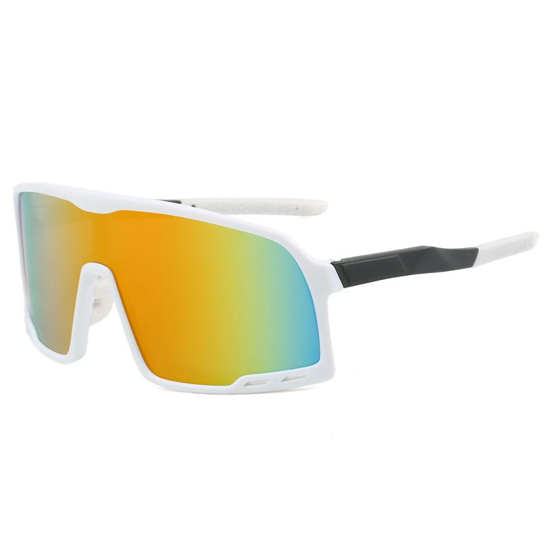Outdoor Sports Glasses One-Piece Large Frame Sunglasses Latest Fashionable Cycling Sun Glasses Trendy and Colorful Eyeglass Uv400