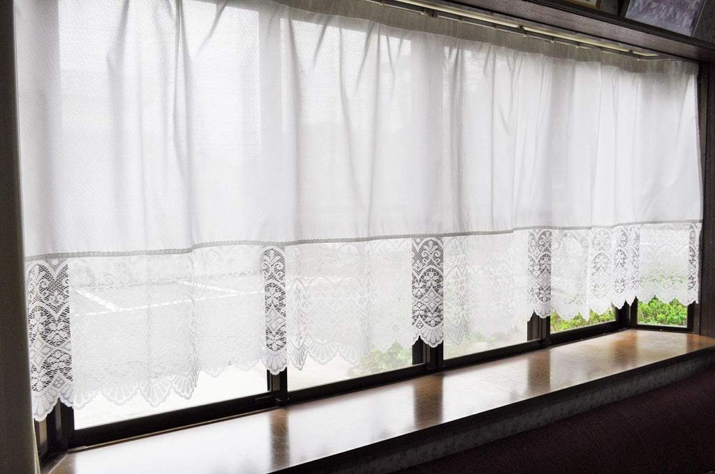 White Lace 300 x 105 for Bay Made in Pollen Heat UV and Privacy Kaei-lace Curtains, cm, Windows, Japan, Capture, Blocking, Insulation, Protection,