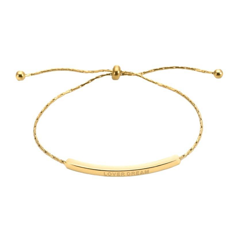 Stylish simple and versatile titanium steel bracelet niche adjustable jewelry