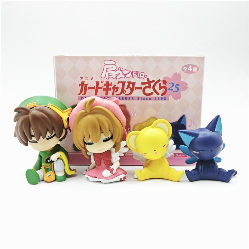4 шт./комплект Японское аниме LK Cardcaptor Sakura Керо Ли Шаоран Милые фигурки Игрушки with box