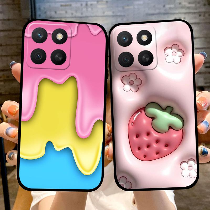 For Honor X8b Case HonorX8c X8a Cute Silicone Soft Phone Coque Shell For Honor X8c Fashion Color Painted Shockproof Bumper Cover
