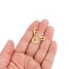100pcs Randomly Stainless Steel Gold Color Letter Charm A-Z Alphabet Beads Pendants for DIY Bracelet Jewelry Necklace Making