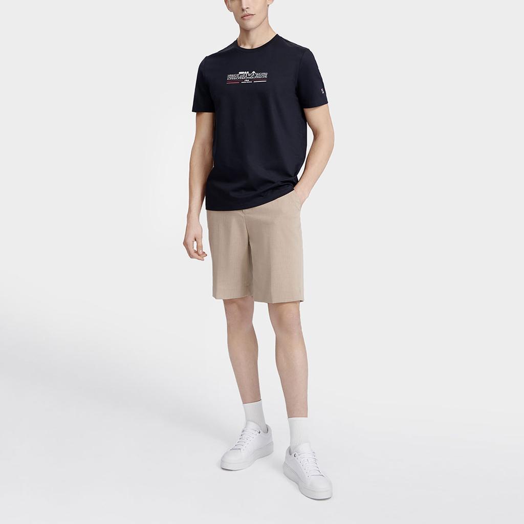 Fila Classic Business Short Sleeve T-Shirt Men Tops Legendary-Blue F11M321118B-NV