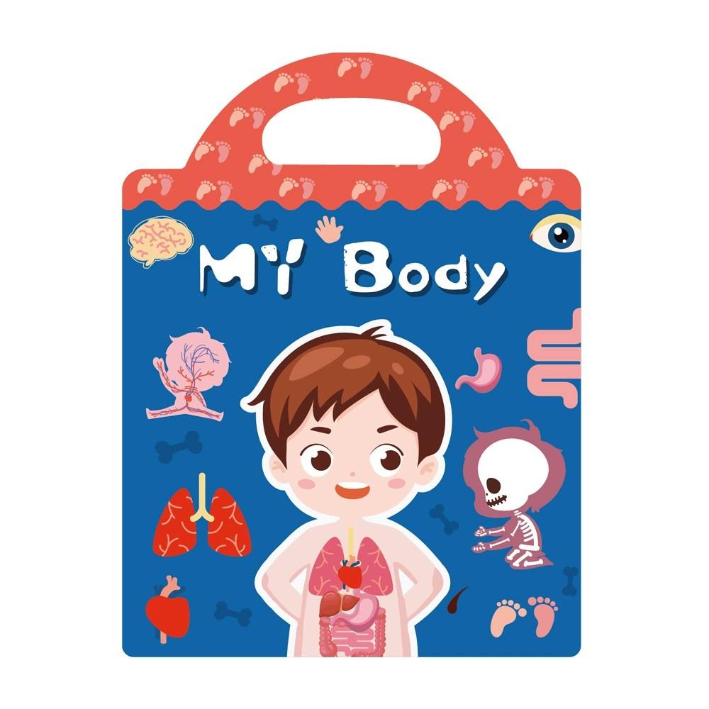 Portable Jelly Sticker Books Cognitive Game Toys Animal DIY Puzzle For Children Kids Quiet Book Montessori Early Education Gifts