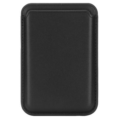 Magnetische Geldbörse PU-Leder Bietet Platz für bis zu 2 Karten Handy Kartenhalter für die meisten Smartphones Schwarz