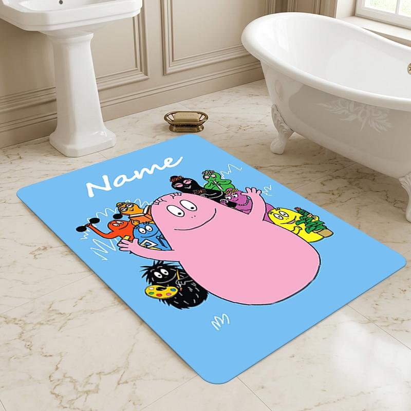 Custom Name Colorful Creatures Living Room Non-Slip Area Rug Soft Carpet for Bedroom Kids Playroom Sofa Office Home Decor Doormat