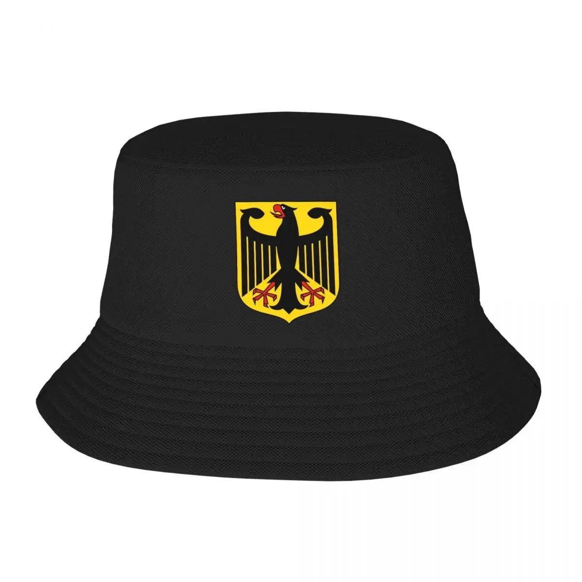 New Custom Coat Of Arms Of Germany Bucket Hat Men Women German Flag Eagle Outdoor Sun Summer Camping Cap Bucket Hat