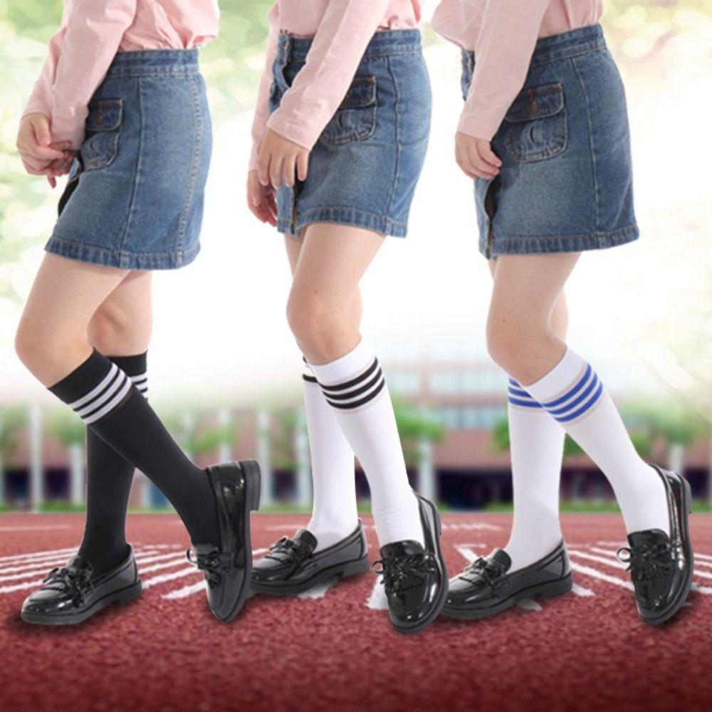 Striped Football Socks Unisex Long Tube Socks Japanese Style Athletic Socks  Marathon