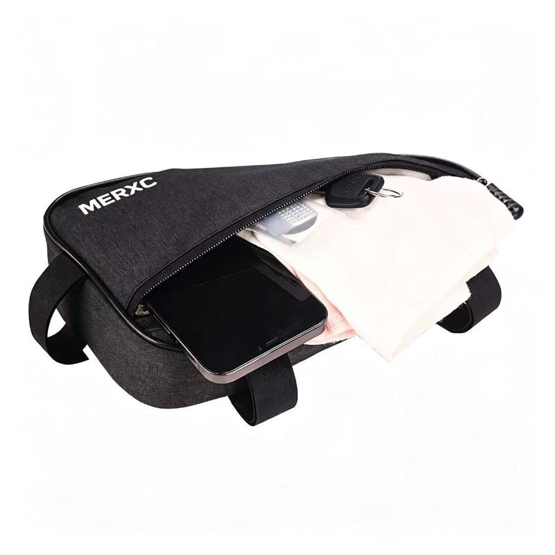 Sacoche de Cadre de Vélo Triangle Imperméable Résistante à l'Usure 1 Pièce Grande Capacité Sac de Rangement pour Vélo pour VTT Vélo de Route Cyclisme Extérieur