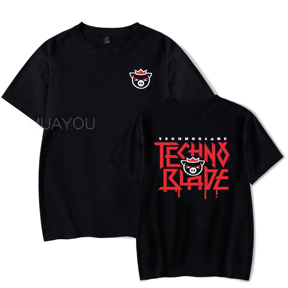 Technoblade Merch Tshirt Hot Sale Summer Tops Short Sleeve Unisex WoUnisex Tshirt Technoblade RIP RIP GOOD GAME Merch Anime Clothes