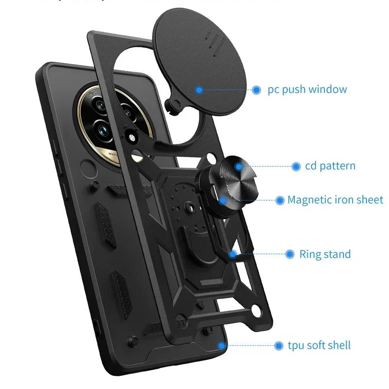 For Realme 13 Plus 5G Case Armor Shockproof Back Cover for Oppo Realme13+ 5G 13 Pro Plus Reno12Fs Magnetic Ring Holder Stand Cover