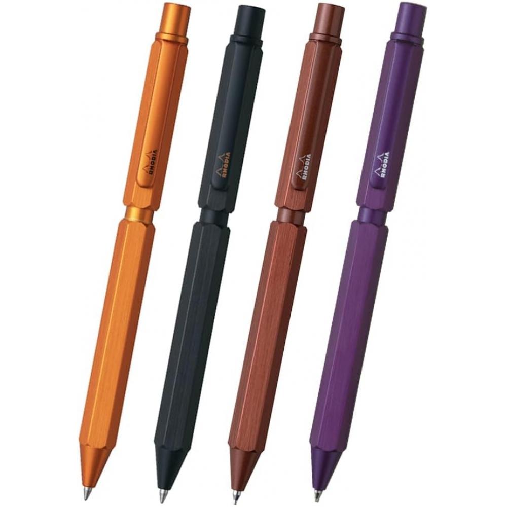Rhodia Limited Color Script Multi Pen Aubergine Ballpoint 0.5mm 2 Colors  Black 