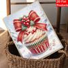 Christmas Pearl Painting Kit Handmade DIY Home Decoration Painting Cupcake Red Bow Holly Berry Winter Holiday Ornament Artwork