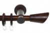 Tringle à rideaux simple en bois de couleur acajou Tringles à rideaux en bois 120 cm diamètre 20