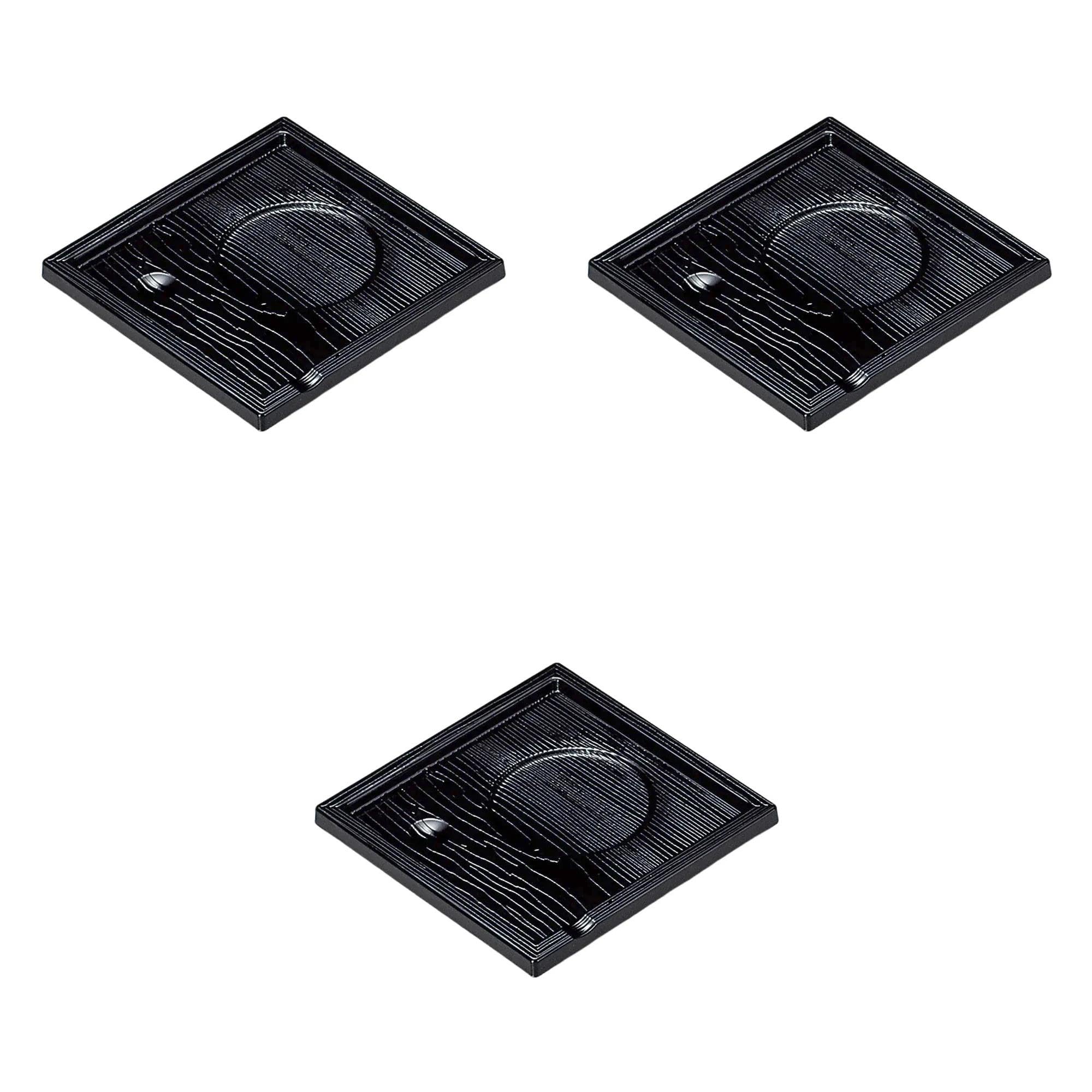 

Набор из 3 квадратных чаванмуси Черное дерево x x см Смола АБС Setomonohonpo [A] Подставки, Зерно, 12.8 12.8 1.6 Тарелки, Смола,