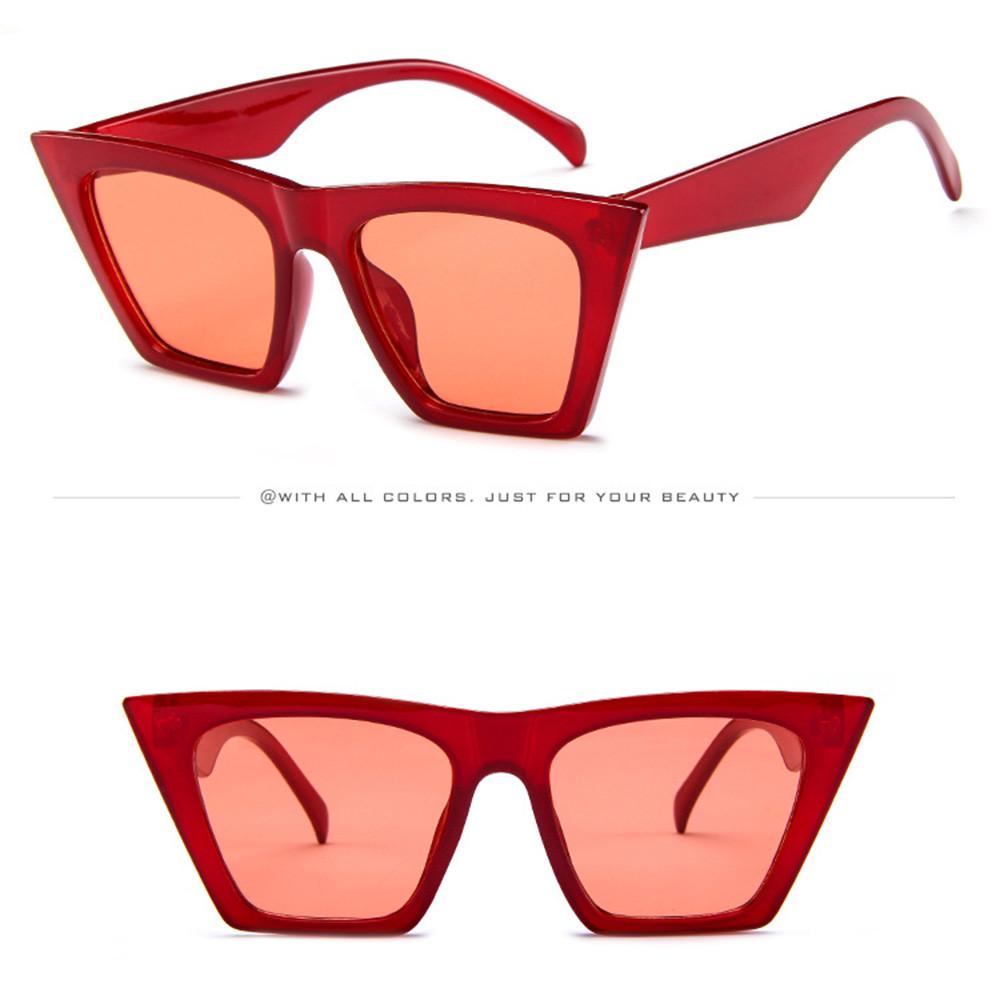 Mote kvinner Dame overdimensjonerte solbriller Vintage Retro Cat Eye solbriller