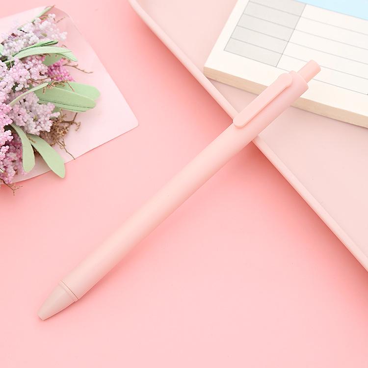 Macaron Morandi Click Pen - Retro Bullet Tip Signature Pen for Office & Study Stationery