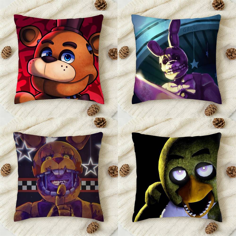 Fnaf FivenightsAtFreddys Doublesided Printed Square Decorative Cushion Cover for Sofa Living Room Home Decor